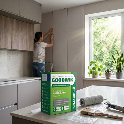 Клей Goodwik 9 для бумажный обоев, 140 гр купить в СОМ