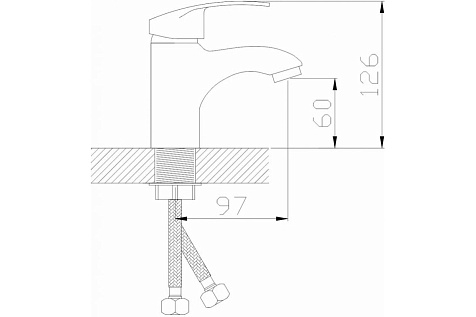 Смеситель для раковины Gota Rocio Alicante G251010, хром купить в СОМ