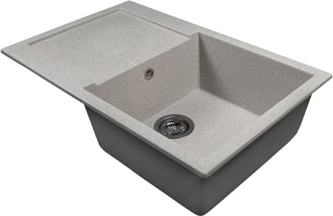 Мойка каменная Mixline ML-GMS107 Стандарт, 770 х493 х190 мм, врезная, серый купить в СОМ