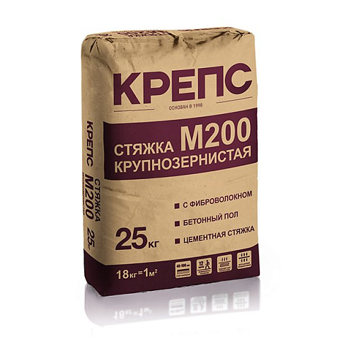 Стяжка цементная Крепс М200, 25 кг купить в СОМ